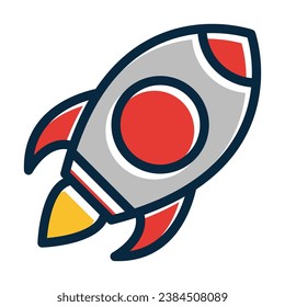 Launch Vector Thick Line Filled Dark Colors Icons For Personal And Commercial Use.
