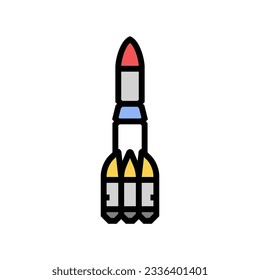 launch vehicle aeronautical engineer color icon vector. launch vehicle aeronautical engineer sign. isolated symbol illustration