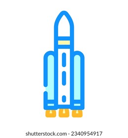 launch vehicle aeronautical engineer color icon vector. launch vehicle aeronautical engineer sign. isolated symbol illustration