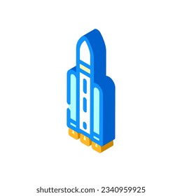 launch vehicle aeronautical engineer isometric icon vector. launch vehicle aeronautical engineer sign. isolated symbol illustration