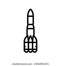 launch vehicle aeronautical engineer line icon vector. launch vehicle aeronautical engineer sign. isolated contour symbol black illustration