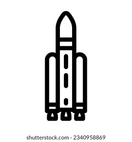 launch vehicle aeronautical engineer line icon vector. launch vehicle aeronautical engineer sign. isolated contour symbol black illustration