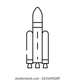 launch vehicle aeronautical engineer line icon vector. launch vehicle aeronautical engineer sign. isolated contour symbol black illustration