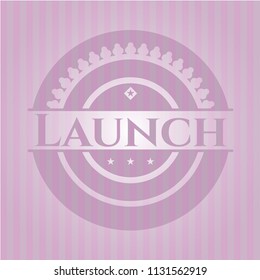 Launch vintage pink emblem