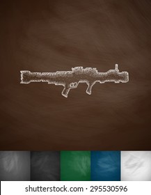 launcher icon. Hand drawn vector illustration. Chalkboard Design