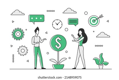 Launching business startup and company growth. Successful enterprise development vector monocolor illustration