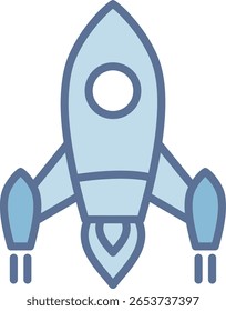 Launching Filled Blue Tone Icon