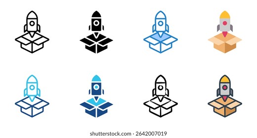 Launching icon set multiple style collection 
