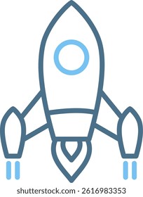 Launching Line Two Colour Icon
