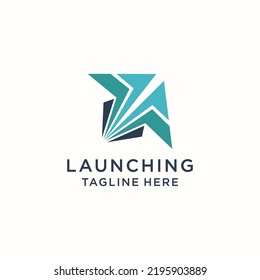 Launching logo icon vector image
