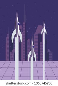 launching rocket colony