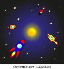 Launching rockets into open space