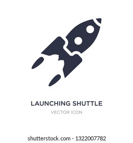 launching shuttle icon on white background. Simple element illustration from Astronomy concept. launching shuttle sign icon symbol design.