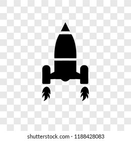 Launching Shuttle vector icon isolated on transparent background, Launching Shuttle transparency logo concept