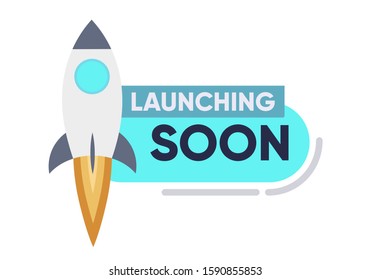 Launching Soon Page Design App Interface for Smart Phones. Vector Illustration 