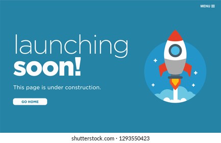 Launching Soon Page Design for Website