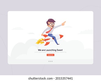 Launching soon page template design.