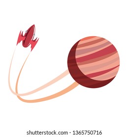 launching spaceship planet