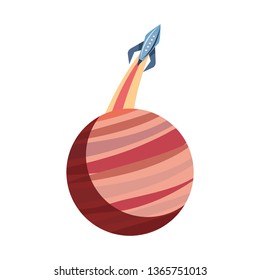 launching spaceship planet