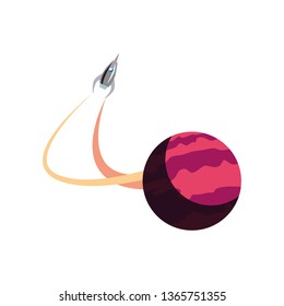 launching spaceship planet