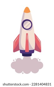 launching spaceship, science concept icon