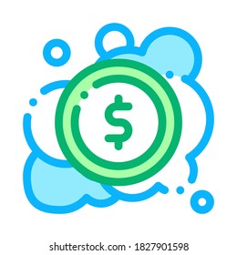 Laundered Cash Money Icon Vector. Outline Laundered Cash Money Sign. Isolated Contour Symbol Illustration