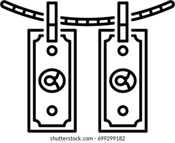 Laundering Money Outline Icon