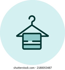 Wäscheservice, Illustration, Vektorgrafik auf weißem Hintergrund.