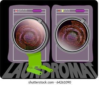 laundromat illustration
