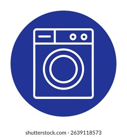 Laundry appliance icon circular design. Icon symbol illustration