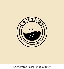diseño de plantillas vectoriales de logotipo de insignia de lavandería