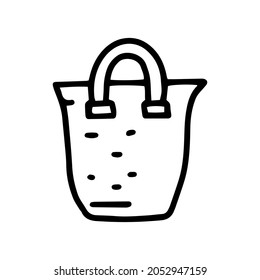 laundry bag carrier line vector doodle simple icon