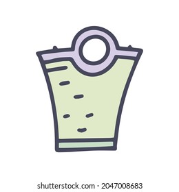 laundry bag color vector doodle simple icon