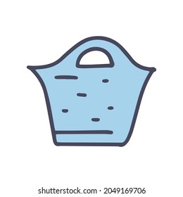 laundry bag color vector doodle simple icon