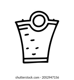 laundry bag line vector doodle simple icon