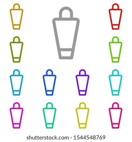 Laundry bag multi color icon. Simple thin line, outline vector of laundry icons for ui and ux, website or mobile application