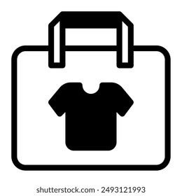 Laundry Bag laundry shop icon illustration