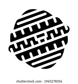laundry ball glyph icon vector. laundry ball sign. isolated contour symbol black illustration