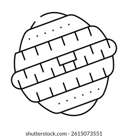 laundry ball line icon vector. laundry ball sign. isolated contour symbol black illustration