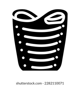 laundry basket bedroom interior glyph icon vector. laundry basket bedroom interior sign. isolated symbol illustration
