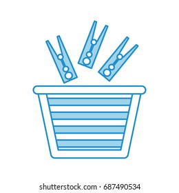 laundry basket with clothespin