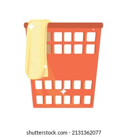 laundry basket design over white