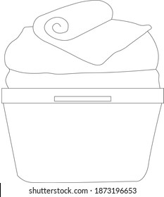 Cesta de lavado con ropa plegada