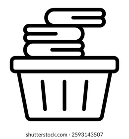 Laundry Basket Glyph Icon Design For Personal nad Commercial Use