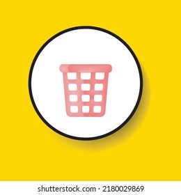 Laundry basket icon or Laundry bag icon, Basket line icon, outline vector sign, linear style pictogram isolated on white. Laundry basket symbol, logo illustration