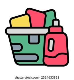 Laundry Basket Icon Element For Design