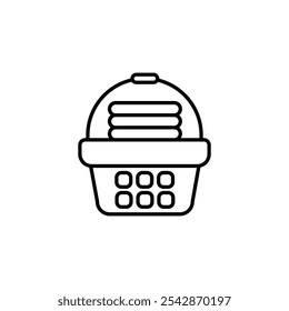 Laundry basket icon. filled and line stroke icons