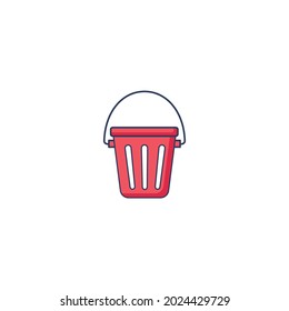 Laundry Basket Icon Isolated On White Background