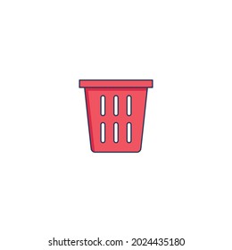 Icono De La Cesta De Lavandería Aislado En Fondo Blanco