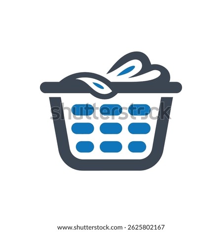 Laundry Basket Icon Isolated On White Background